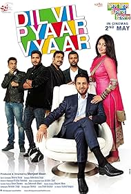 Gurdas Maan, Neeru Bajwa, Manav Vij, Rajiv Thakur, Jassie Gill, and Raj Singh Jhinjar in Dil Vil Pyaar Vyaar (2014)