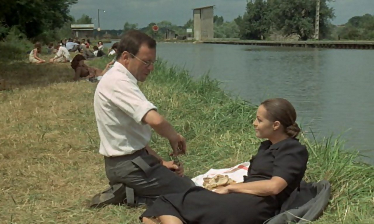 Romy Schneider and Jean-Louis Trintignant in Le train (1973)