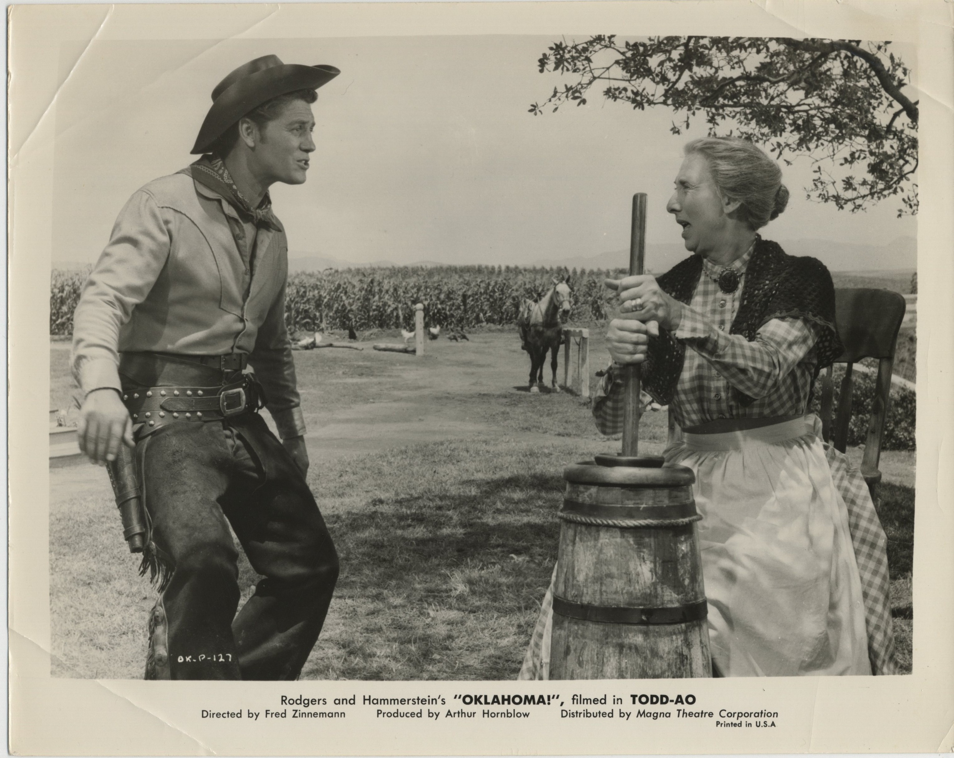 Charlotte Greenwood and Gordon MacRae in Oklahoma! (1955)