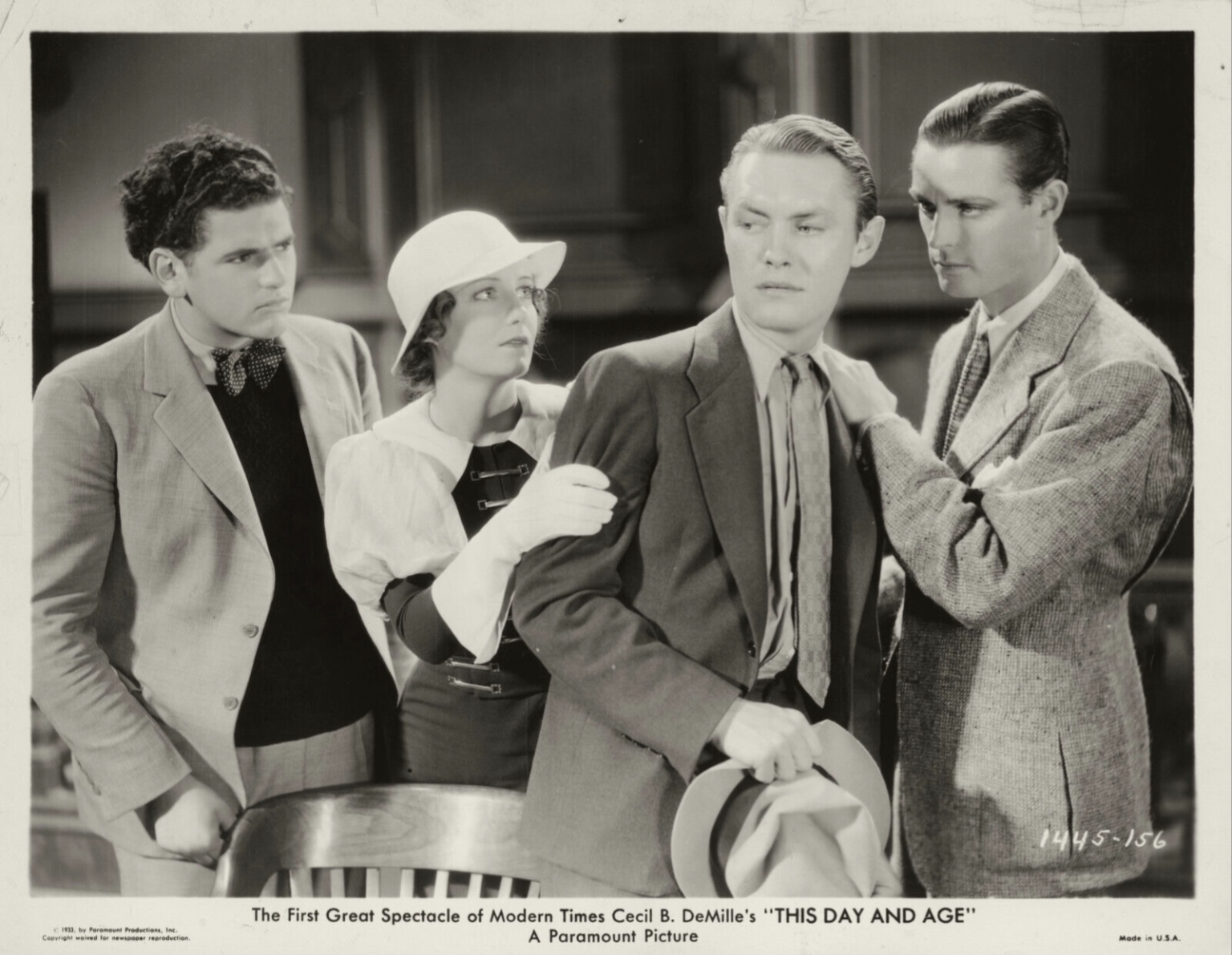 Judith Allen, Richard Cromwell, Harry Green, and Edward J. Nugent in This Day and Age (1933)