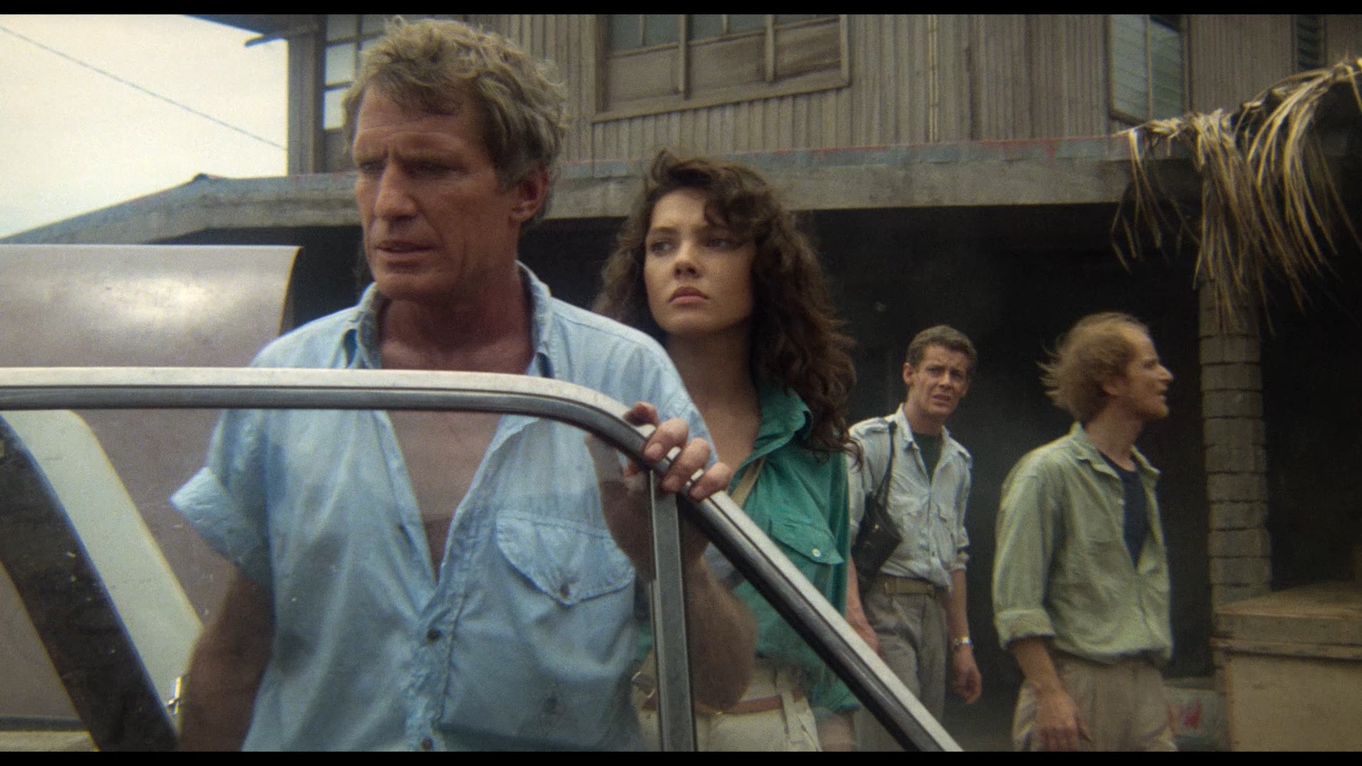 Giancarlo Prati, Christopher Connelly, Gioia Scola, and Michele Soavi in I predatori di Atlantide (1983)