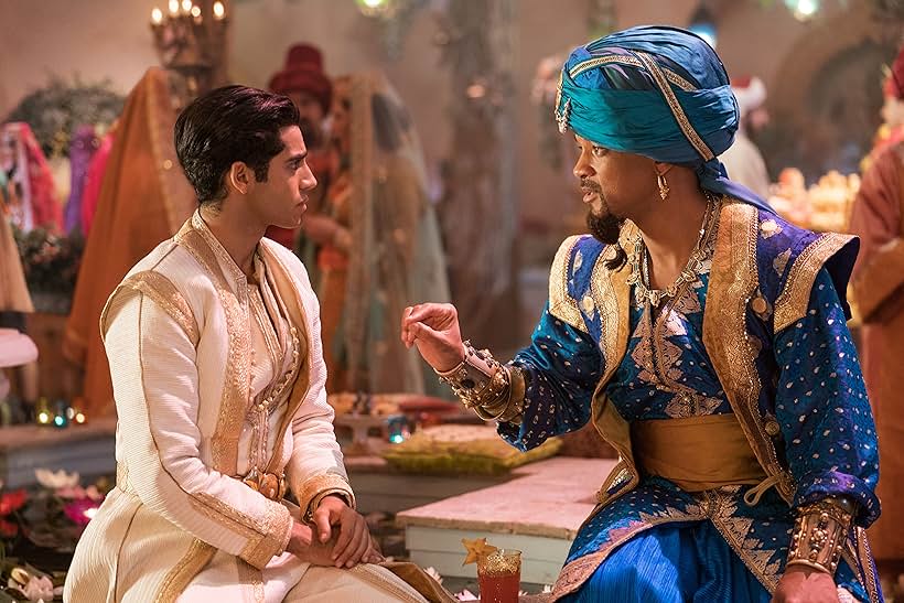 Will Smith and Mena Massoud in Aladdin (2019)