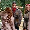 Brooke D'Orsay, Ryan Paevey, and Daphne Hoskins in A Fabled Holiday (2022)