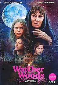 Anjelica Huston, Tallulah Evans, and Dixie Egerickx in The Watcher in the Woods (2017)