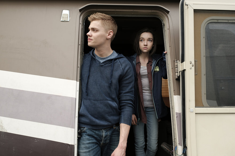 Levi Meaden and Julia Sarah Stone in Aftermath (2016)