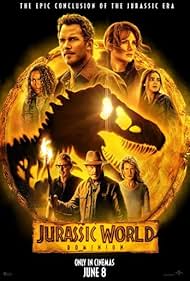 Jeff Goldblum, Laura Dern, Sam Neill, Bryce Dallas Howard, Chris Pratt, DeWanda Wise, and Isabella Sermon in Jurassic World Dominion (2022)