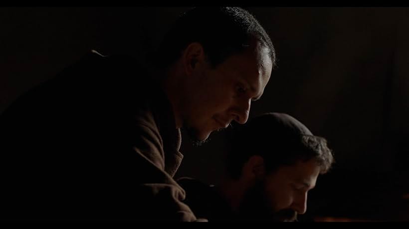 Shia LaBeouf and Alexander Rodriguez in Padre Pio (2022)