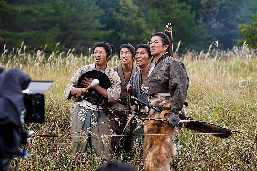 Takuya Kimura, Reini, Masato Wada, and Tsutomu Takahashi in The Legend & Butterfly (2023)