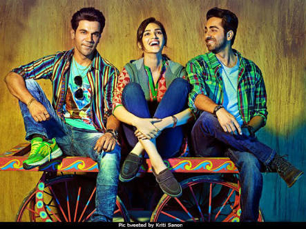 Rajkummar Rao, Ayushmann Khurrana, and Kriti Sanon in Bareilly Ki Barfi (2017)