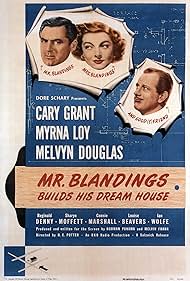 Cary Grant, Myrna Loy, and Melvyn Douglas in Los Blandings ya tienen casa (1948)