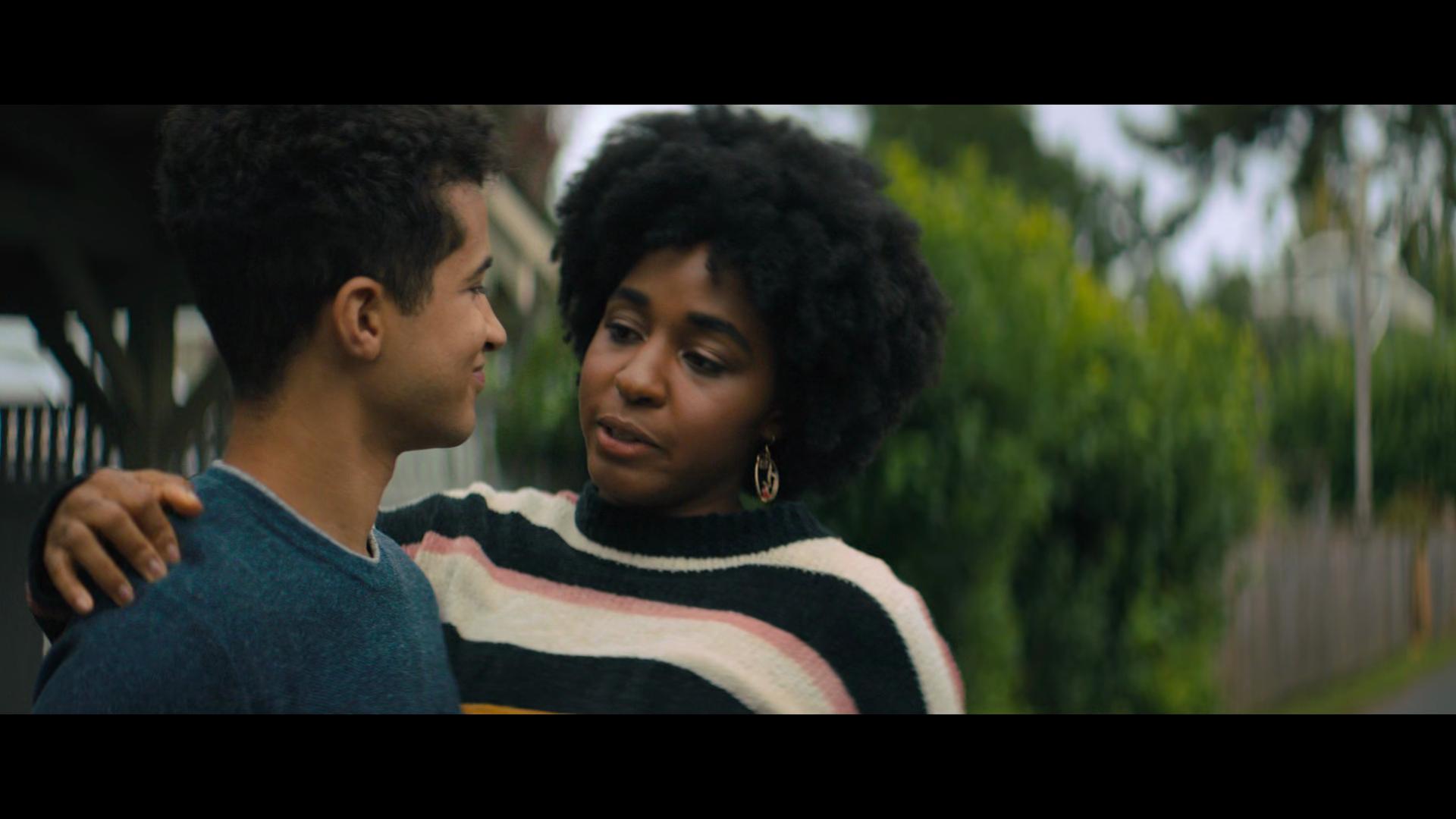 Jordan Fisher and Ayo Edebiri in Hello, Goodbye and Everything in Between (2022)