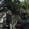 Pedro Pascal, Temuera Morrison, and Brendan Wayne in The Mandalorian (2019)