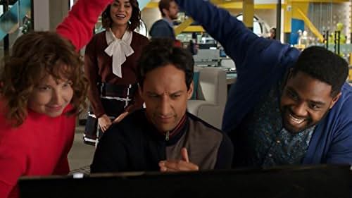 Vanessa Hudgens, Danny Pudi, Ron Funches, and Jennie Pierson in Powerless (2016)