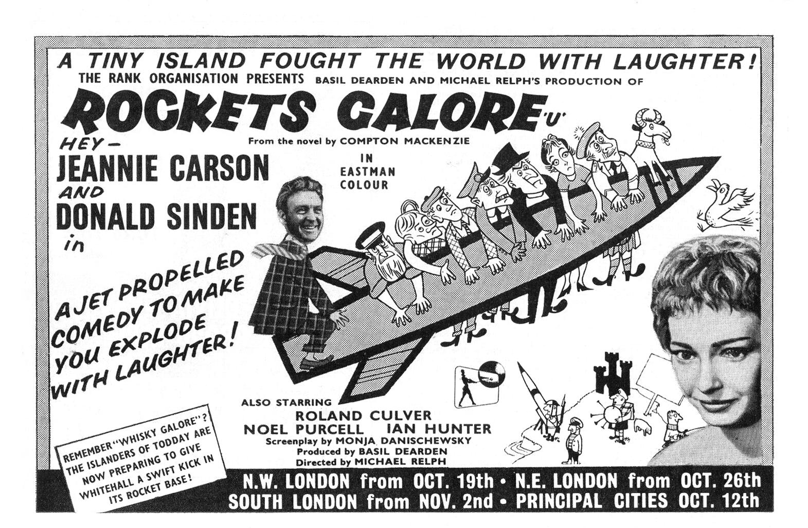 Jeannie Carson and Donald Sinden in Rockets Galore (1958)