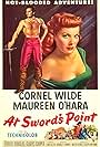 Maureen O'Hara and Cornel Wilde in At Sword's Point (1952)