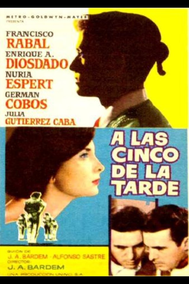 Germán Cobos, Núria Espert, and Francisco Rabal in A las cinco de la tarde (1960)