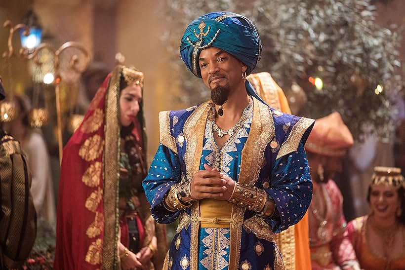 Will Smith and Nasim Pedrad in Aladdin (2019)