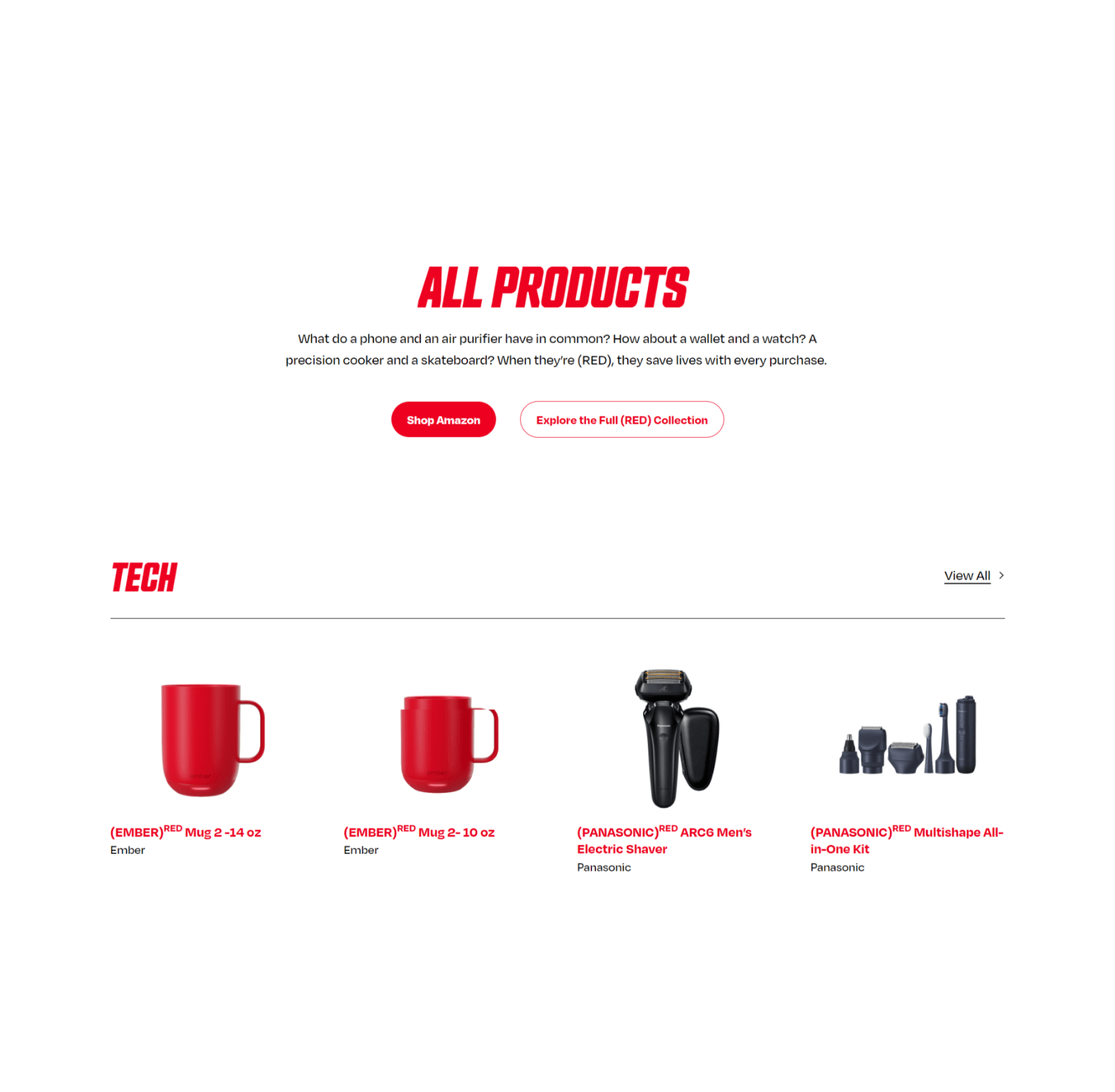 RED.org Shop screenshot