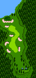 In-game map of a hole in Golf: Japan Course