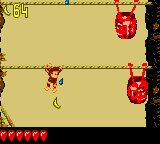 Rockface Chase in Donkey Kong GB: Dinky Kong & Dixie Kong