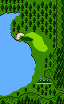 In-game map of a hole in Golf: Japan Course