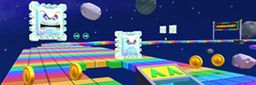 SNES Rainbow Road from Mario Kart Tour