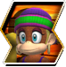 Tiny Kong's character selection icon from Donkey Kong Barrel Blast.