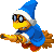 Sprite of Kamek flying, from Mario & Luigi: Dream Team.