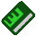 Sprite of a green Card Key in Paper Mario: The Thousand-Year Door.