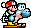 Sprite of Ski Yoshi in Super Mario World 2: Yoshi's Island