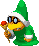 Sprite of a Green Magikoopa from Mario & Luigi: Superstar Saga + Bowser's Minions