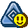 Sprite of the Defend Plus P badge in Paper Mario: The Thousand-Year Door.