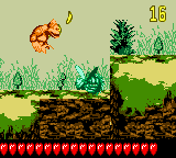 Kiddy Kong in the first Bonus Level of Riverbank Riot from Donkey Kong GB: Dinky Kong & Dixie Kong