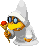 Sprite of a White Magikoopa from Mario & Luigi: Superstar Saga + Bowser's Minions