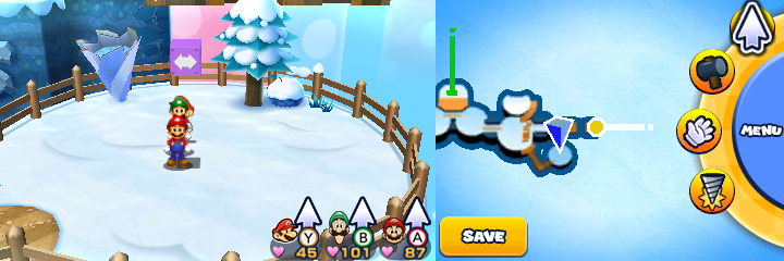 Eighth block in Mount Brrr of Mario & Luigi: Paper Jam.