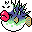 Sprite of a Porcu-Puffer from Super Mario World