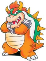 Artwork of Bowser in Super Mario World (also used in Super Mario World: Super Mario Advance 2 and Super Mario Advance 4: Super Mario Bros. 3)