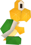 An origami Koopa Troopa from Paper Mario: The Origami King.