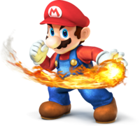 Artwork of Mario, from Super Smash Bros. for Nintendo 3DS / Wii U.