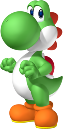 Artwork of Yoshi for Mario Party 8 (reused for Mario & Sonic at the Rio 2016 Olympic Games)