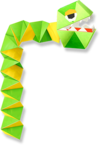 Artwork of Snakey from Yoshi's Crafted World