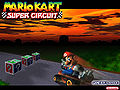 Mario racing at dusk.