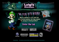 A screenshot of the "Lab" activity from the Luigi's Mansion website