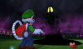 Luigi encounters Bogmire in the Graveyard