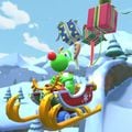 Yoshi (Reindeer) gliding with the Gift Glider