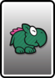 A Dino Rhino card from Paper Mario: Color Splash