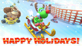 Yoshi (Reindeer) in the Jingle Bells kart