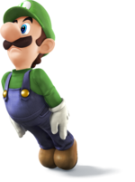 Artwork of Luigi, from Super Smash Bros. for Nintendo 3DS / Wii U.