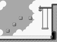 Goal area, including doorway and bell, from Mushroom Zone