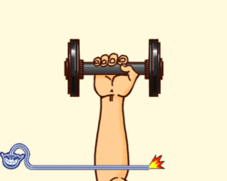 Up in Arms in WarioWare: Smooth Moves.